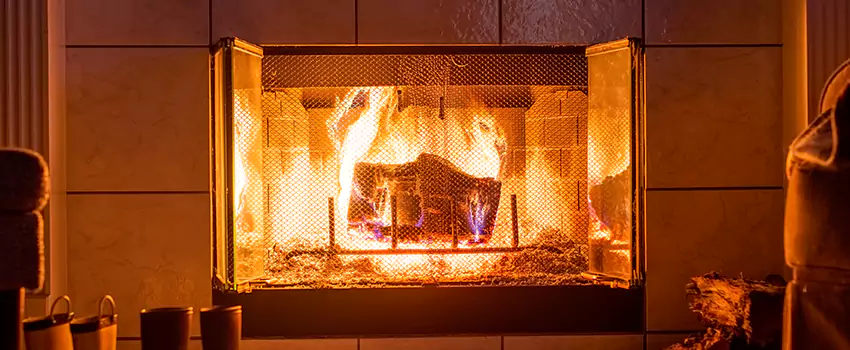 Mendota Hearth Landscape Fireplace Installation in Ferndale, Michigan