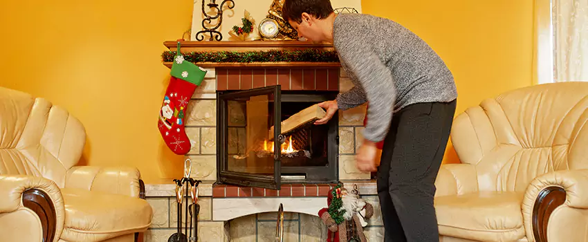 Rusted Metal Fireplace Restoration in Ferndale, Michigan